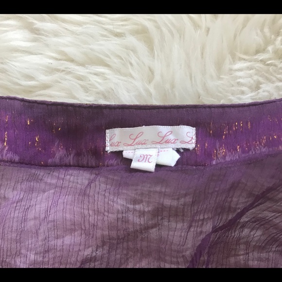 See through purple top - Picture 3 of 5